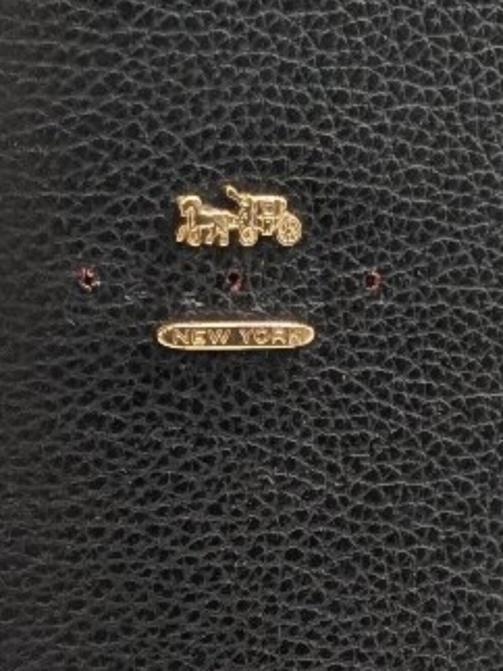 Authentic Coach Black Double Faced Leather Mollie Tote Bag - Picture 1 of 7